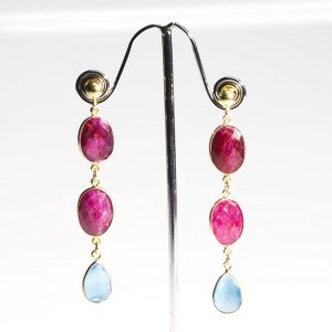 Earrings with stones